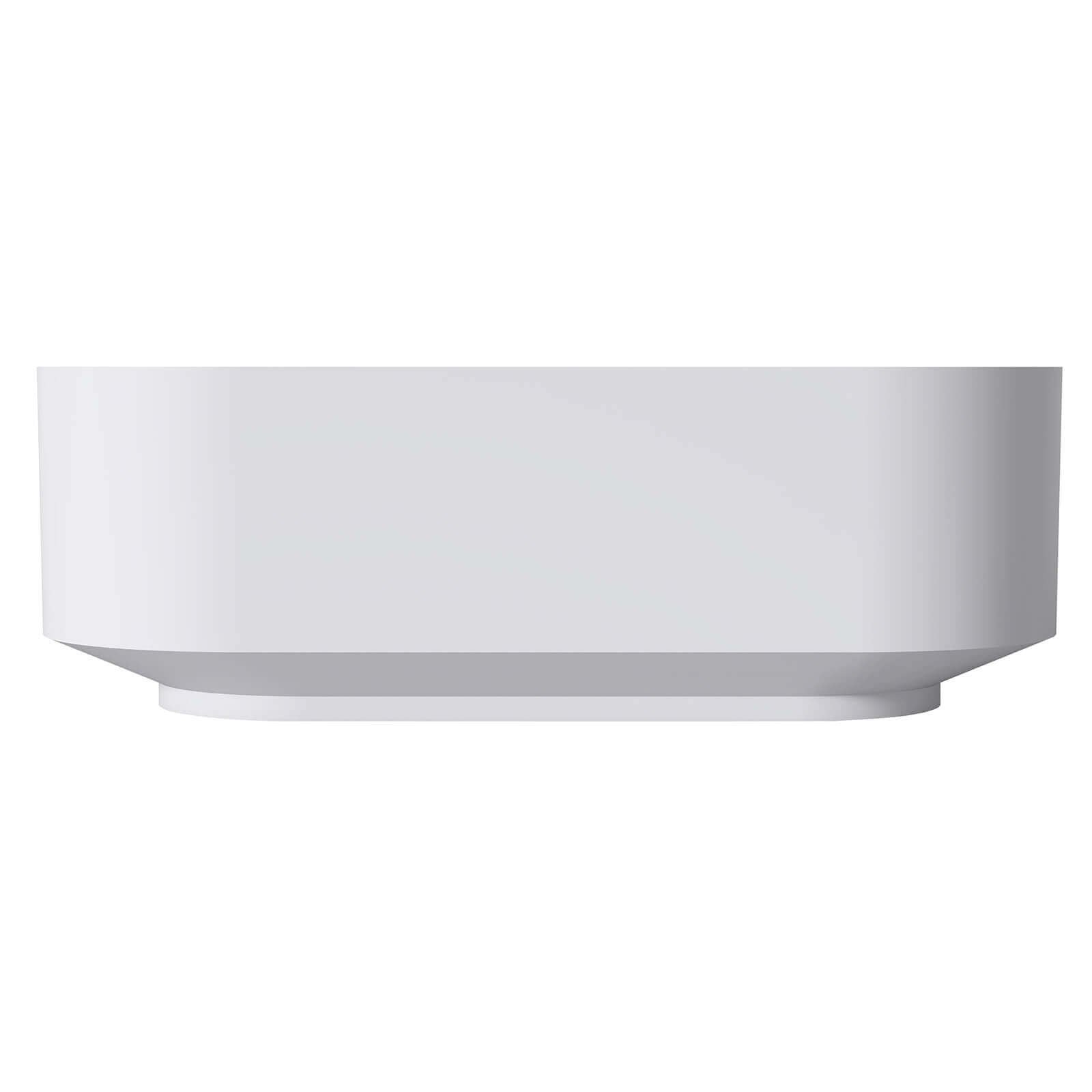 Freistehende Solid Surface Badewanne mit Standfuß, Weiß Matt