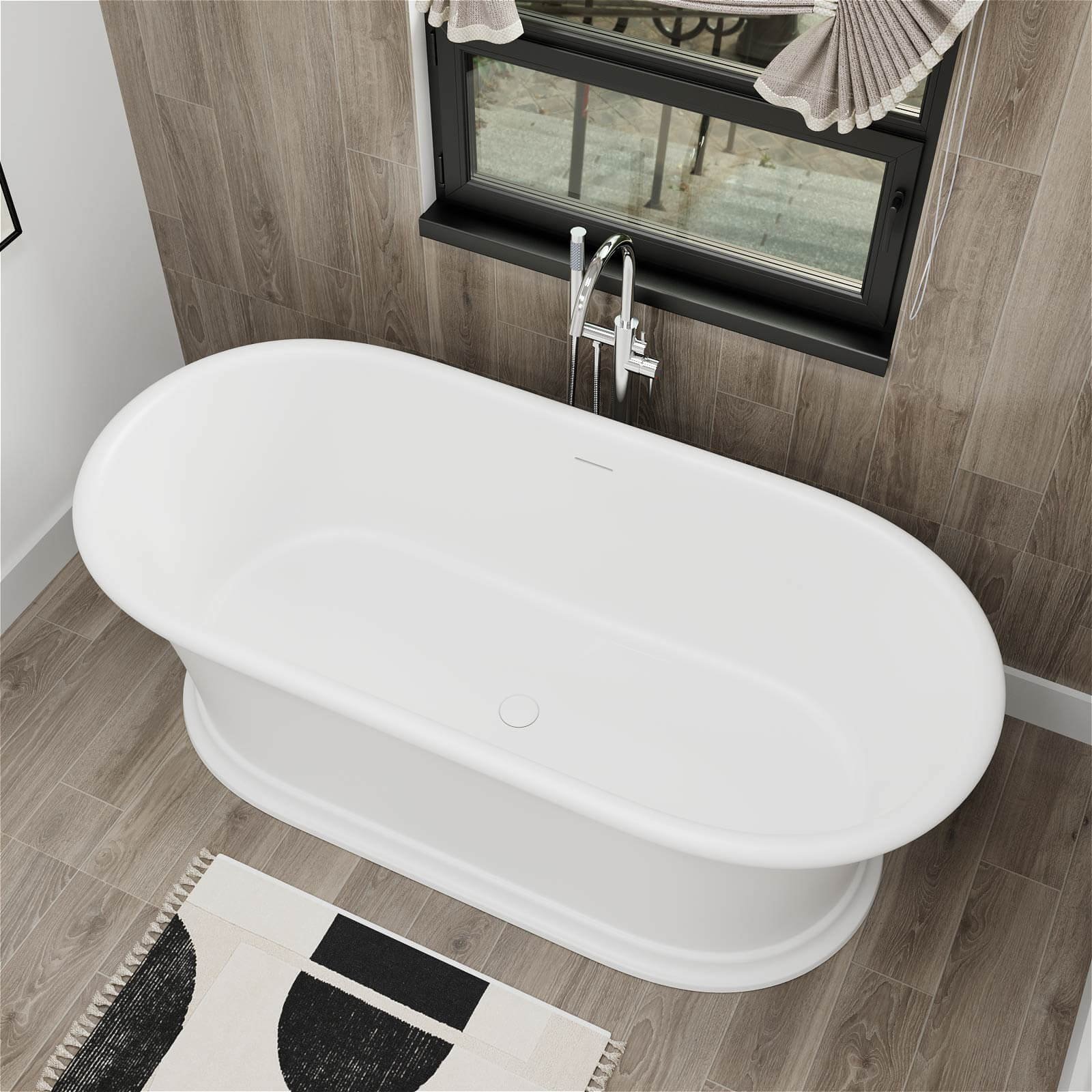 Freistehende Design-Badewanne 170 cm mit Sockel – Doppelseitig – Bild 2