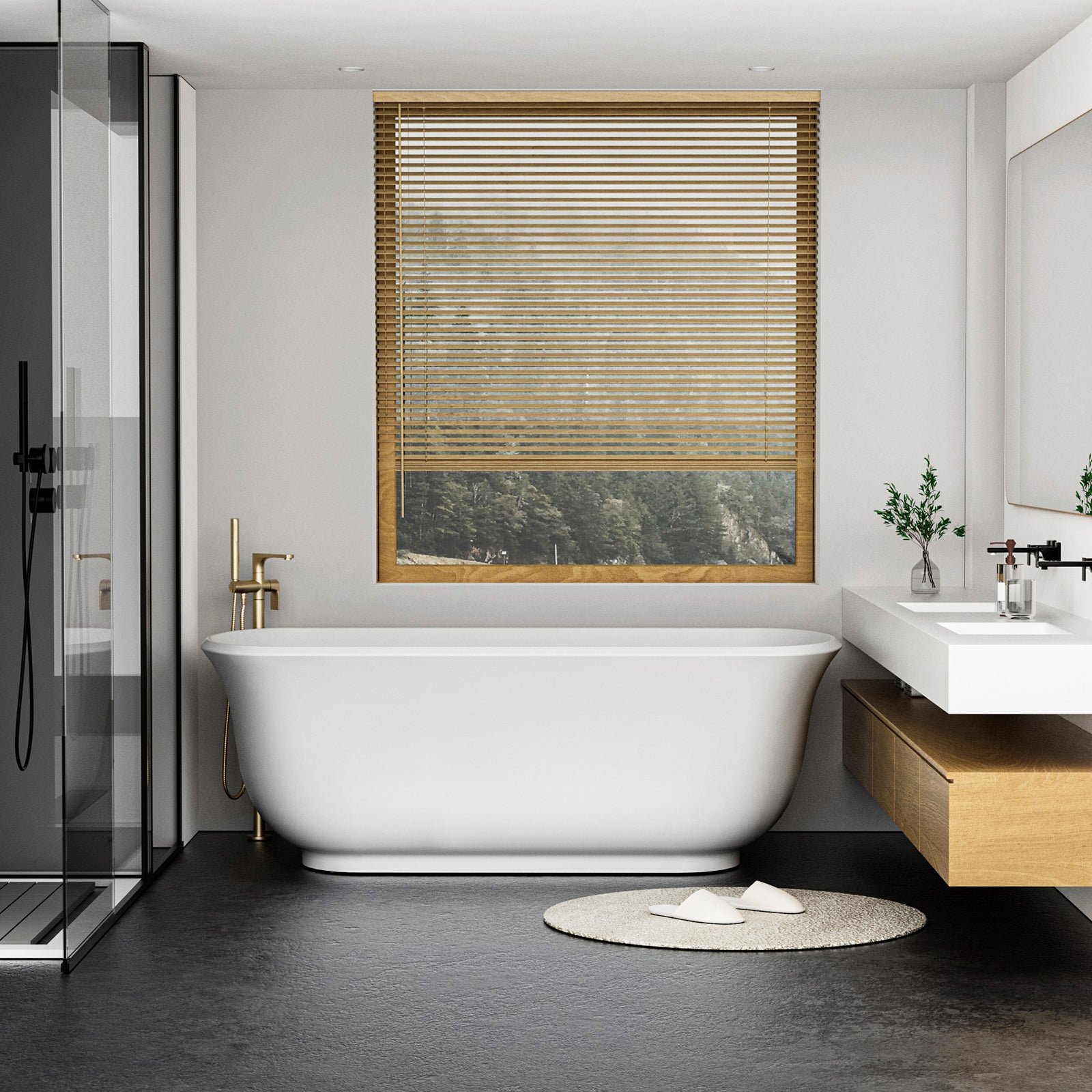 Freestanding Acrylic Bath – view 1