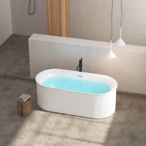 Freestanding Fluted Acrylic Bath