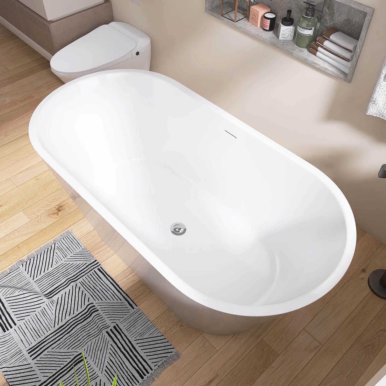 Freestanding Acrylic Bath – view 2
