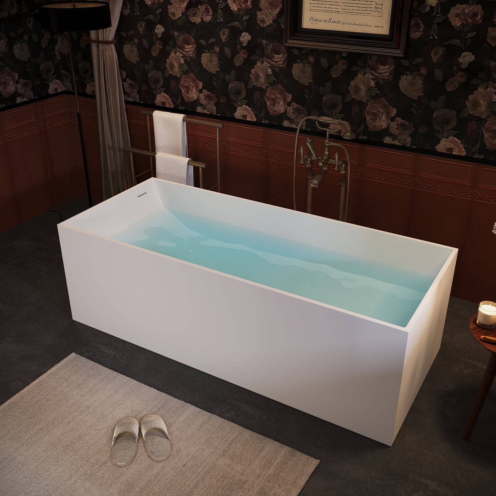 Freestanding Rectangular Bath with