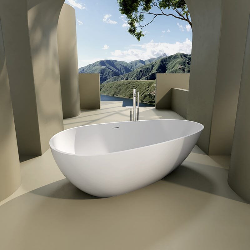 Freestanding Oval Stone Resin – view 1