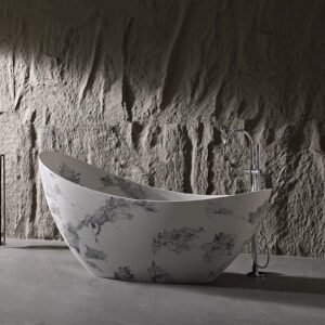 Freistehende Badewanne Slipper – Blütenpracht & Eleganz