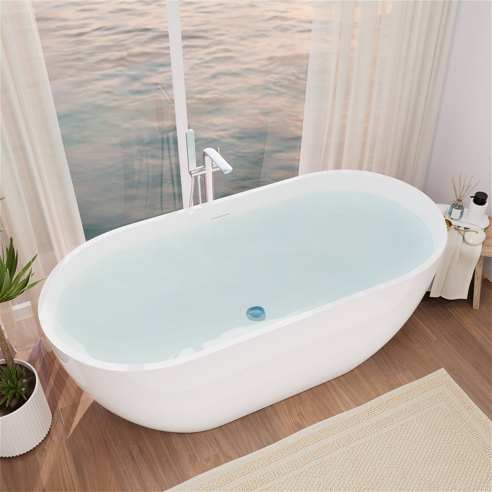 Freestanding Oval Bathtub – view 3