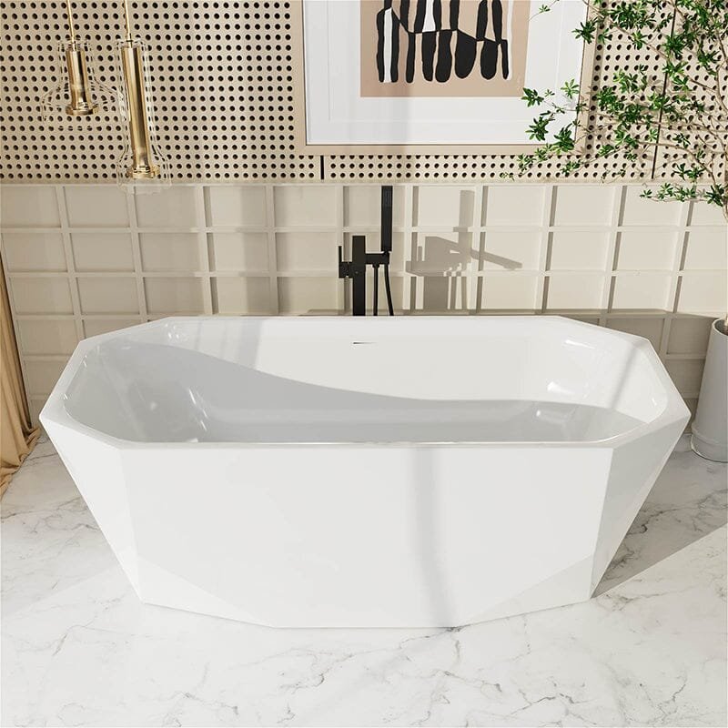 Angular Freestanding Acrylic Bathtub – view 3