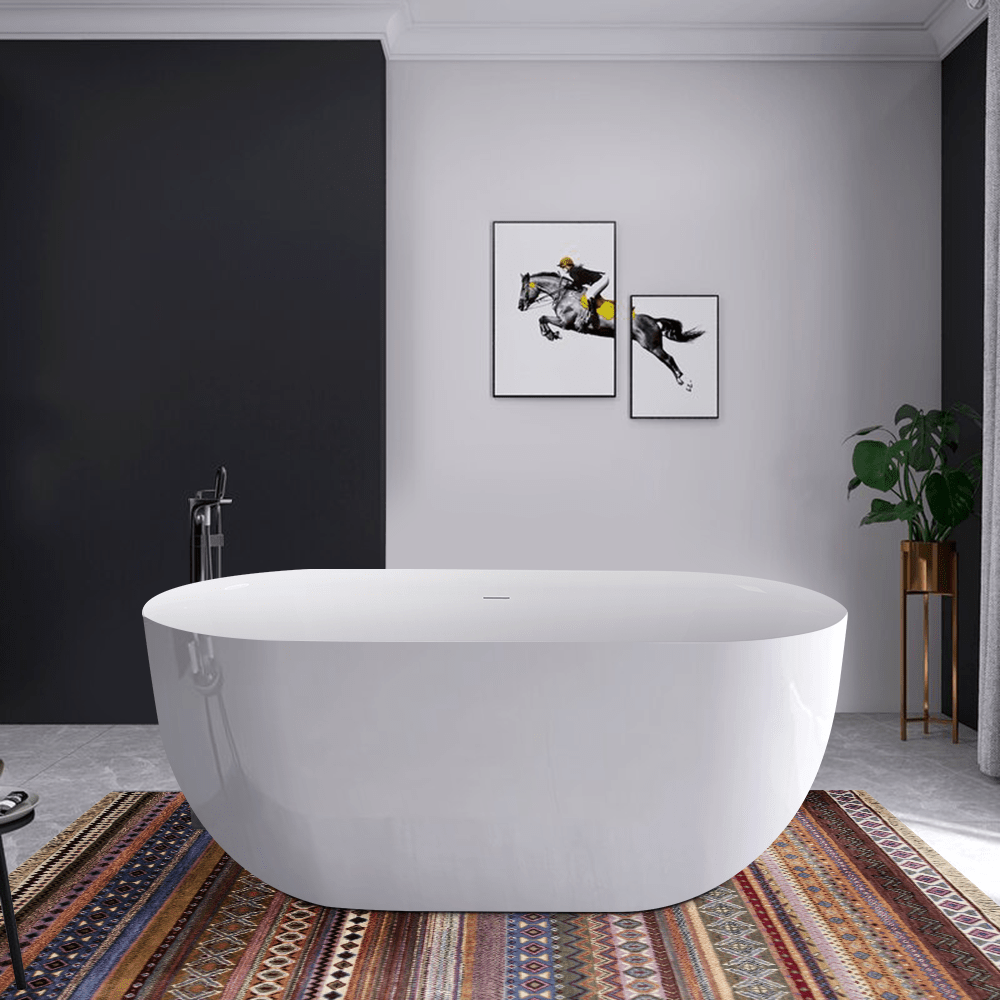 Freestanding Oval Acrylic Bath – view 2