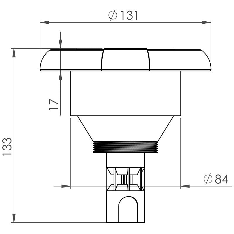Sprudeldüse transparent V3 Neutral, 12,7 cm Rotierend – Bild 4