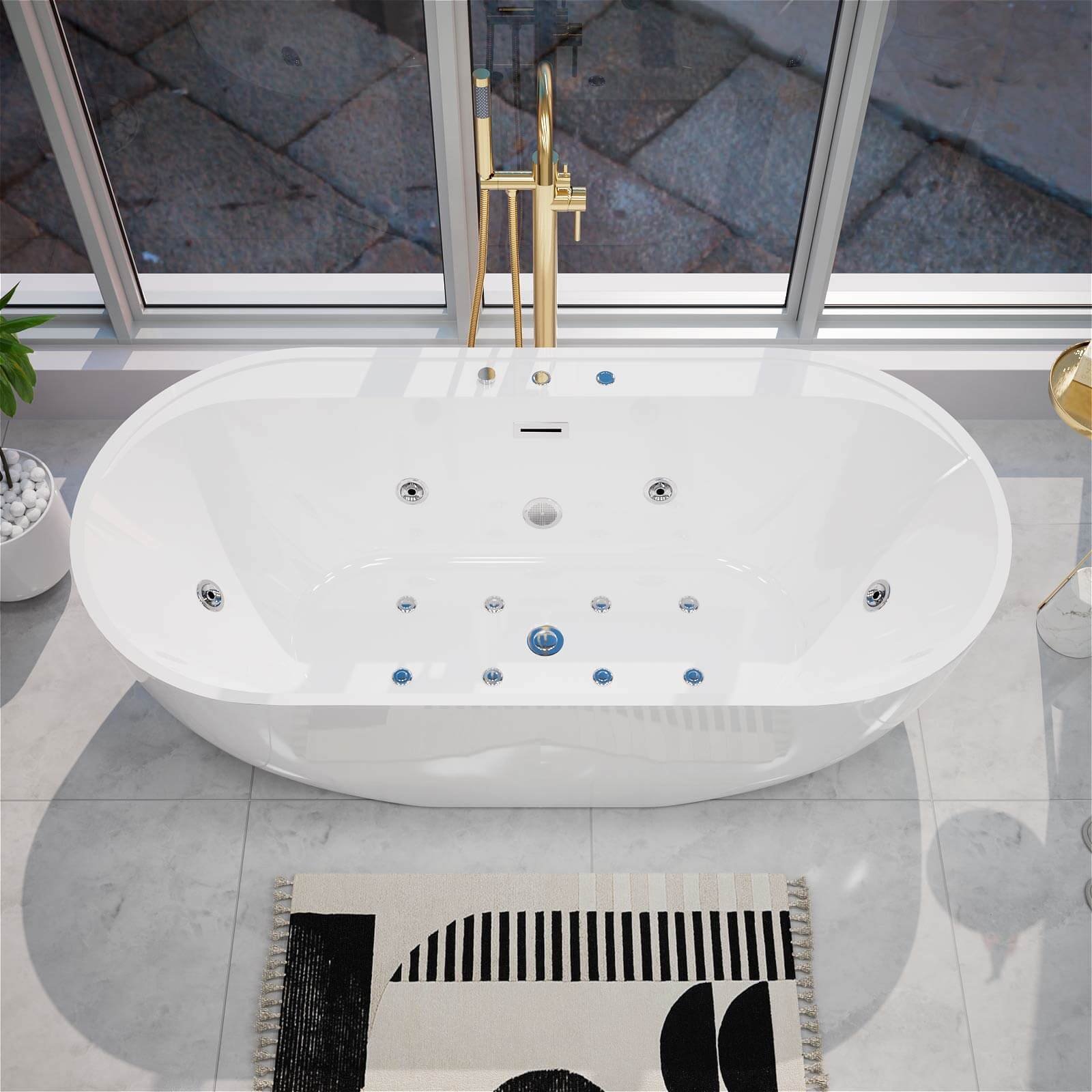 Premium Whirlpool Bath 170cm – view 1