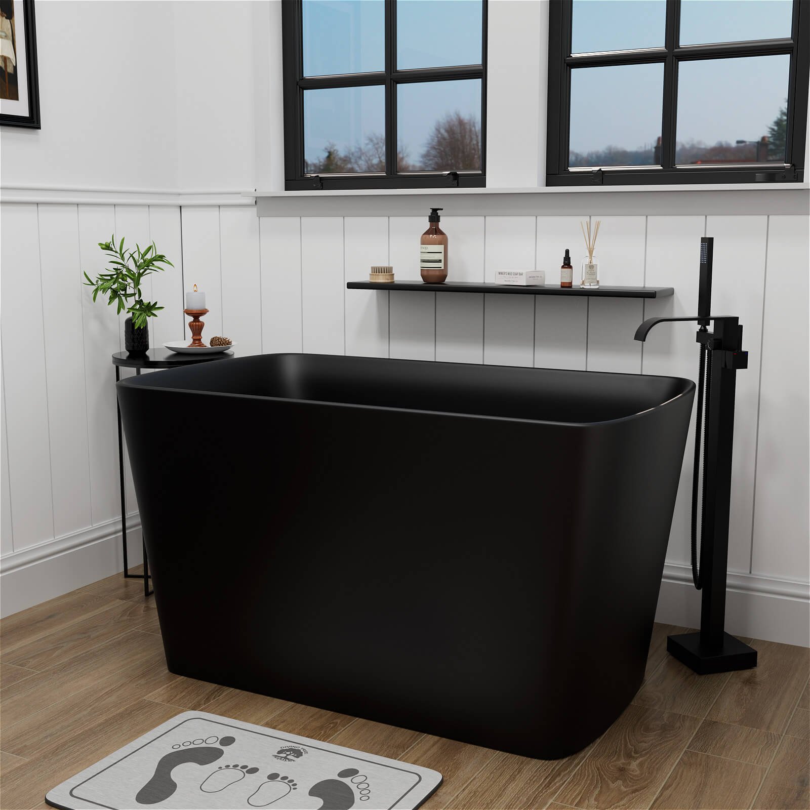 Deep Freestanding Black Soaking – view 2