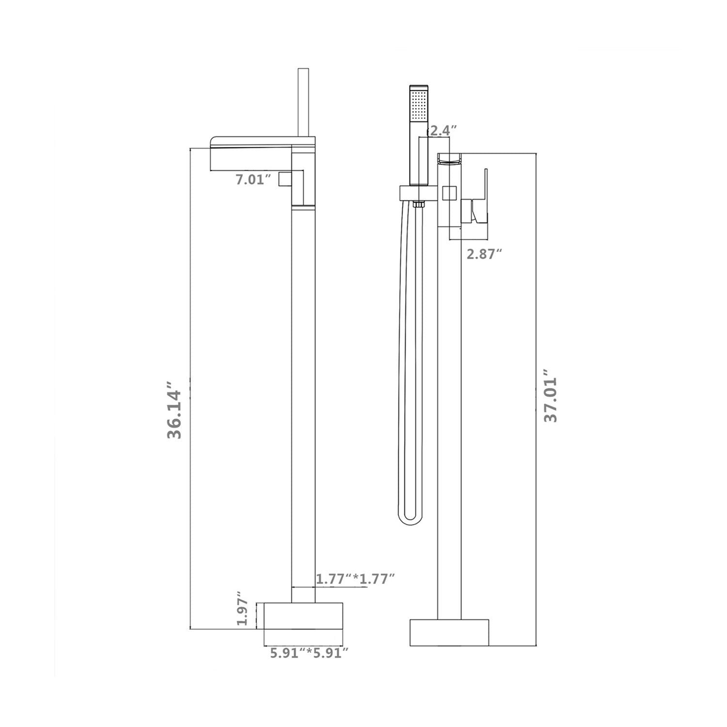 Freestanding Bath Tap with – view 4