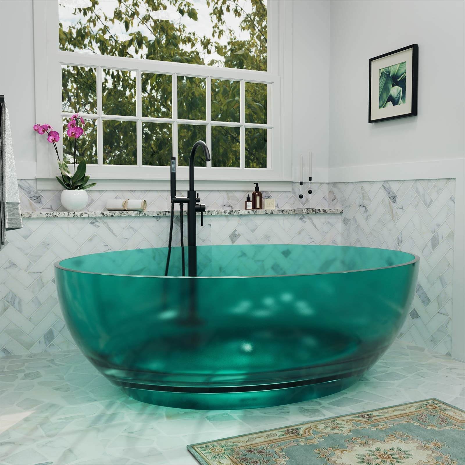 Romantische Transparente Badewanne für Zwei – Bild 3