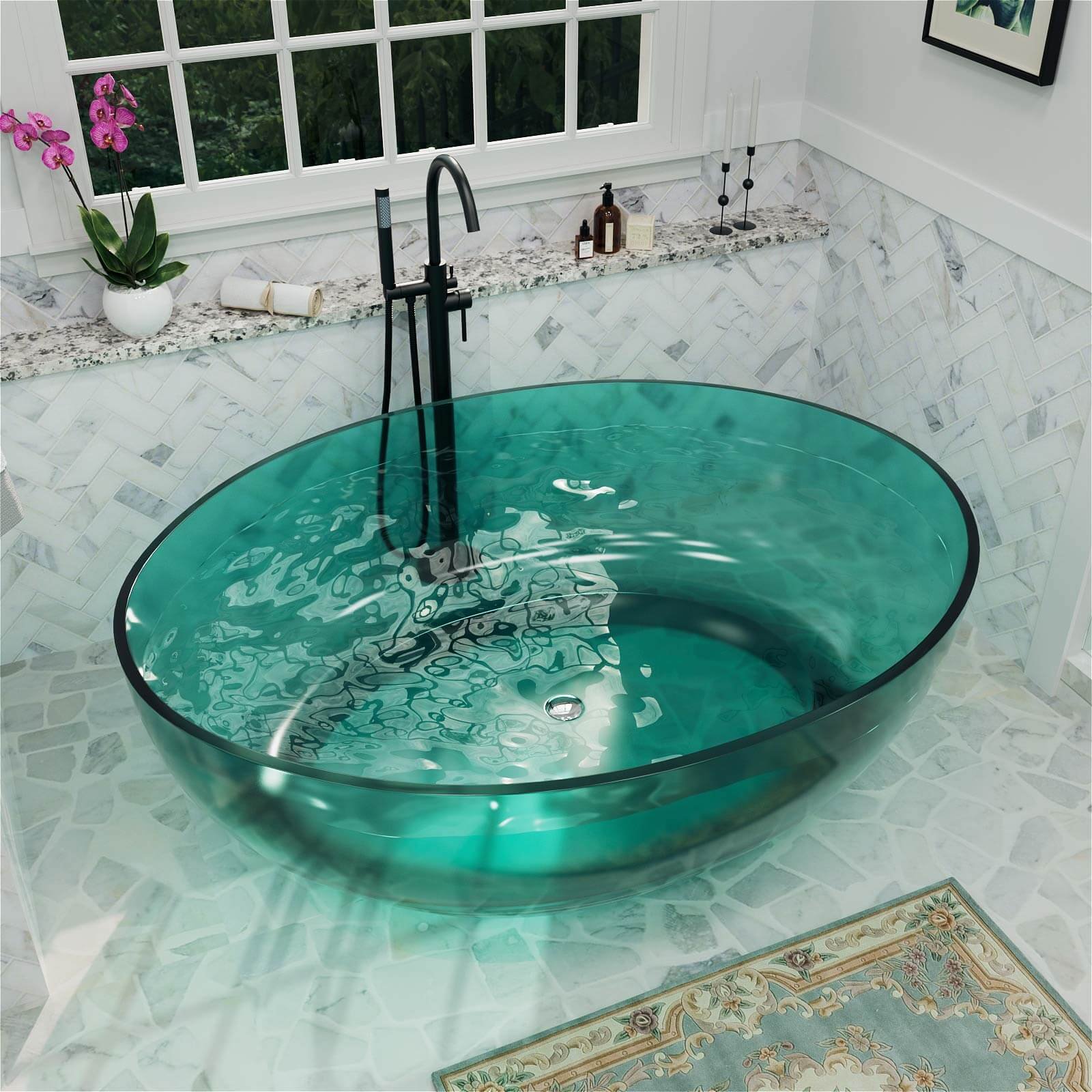 Romantische Transparente Badewanne für Zwei – Bild 2