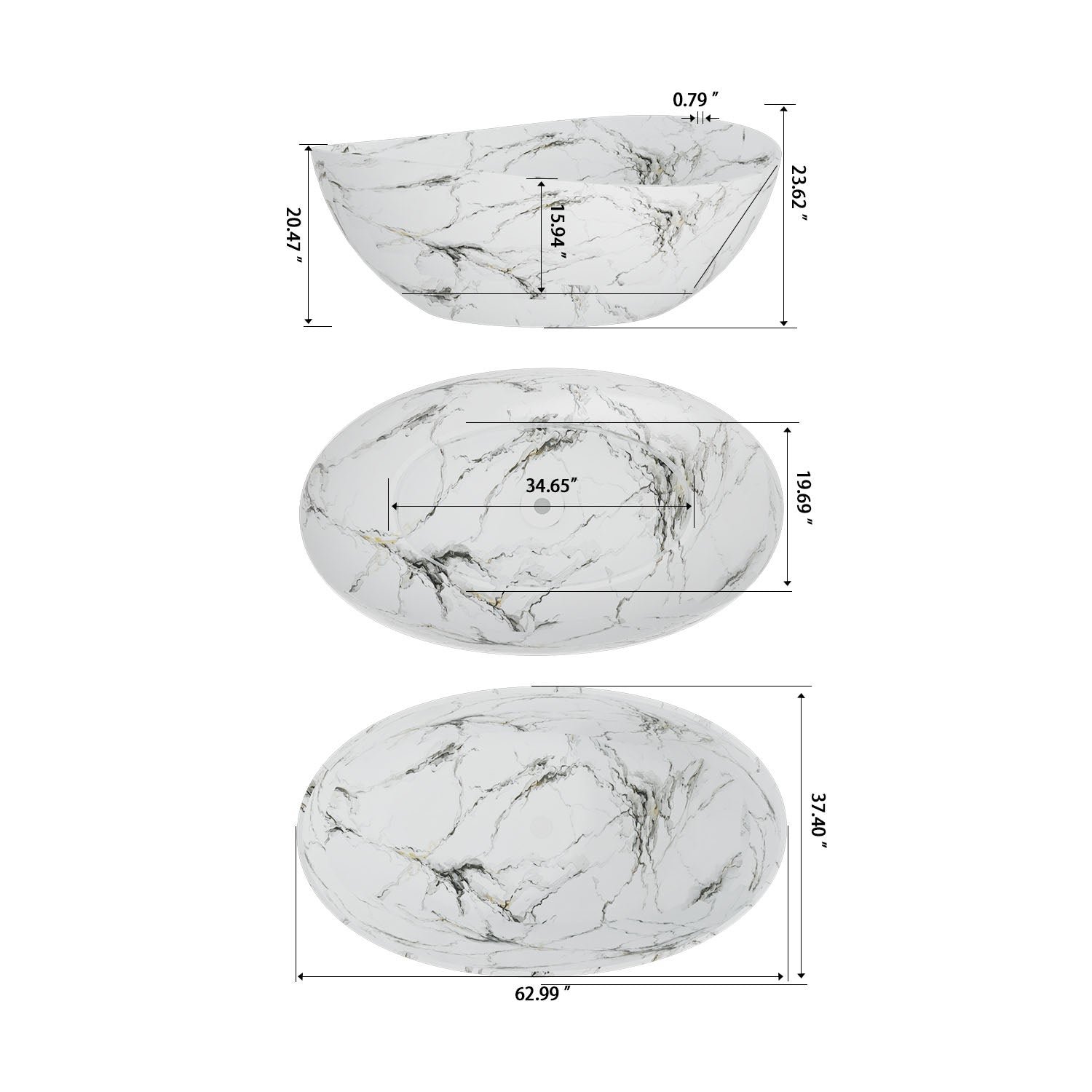 Freestanding Bath "Wellenzauber" in – view 4