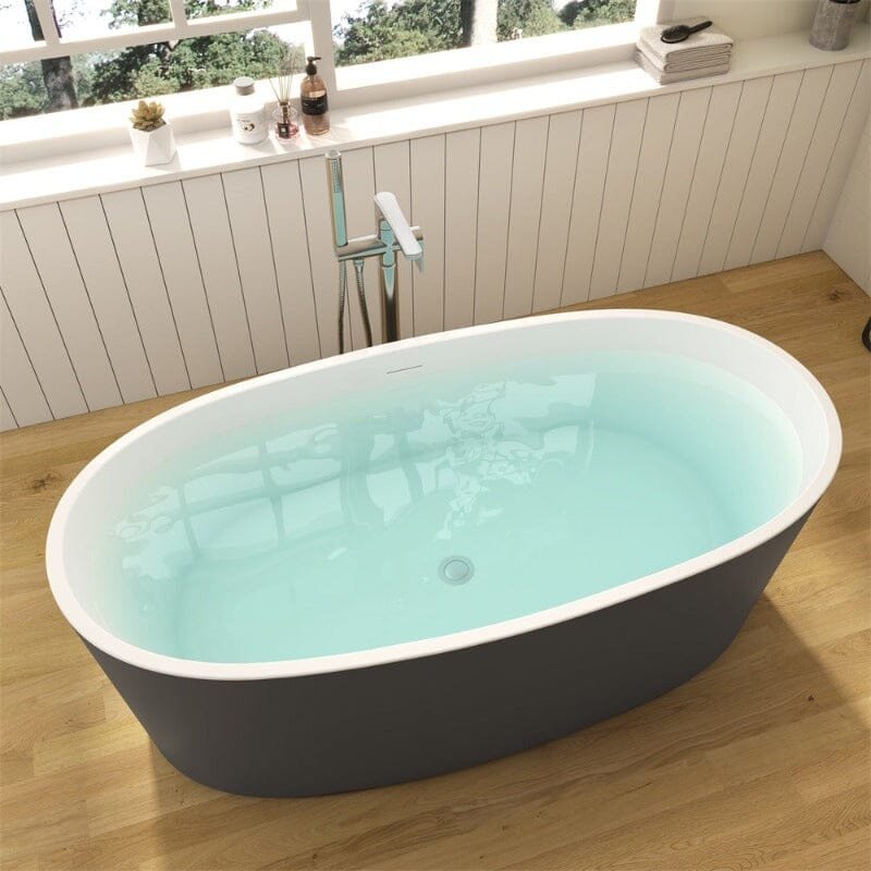 Freestanding Oval Acrylic Bathtub – view 1