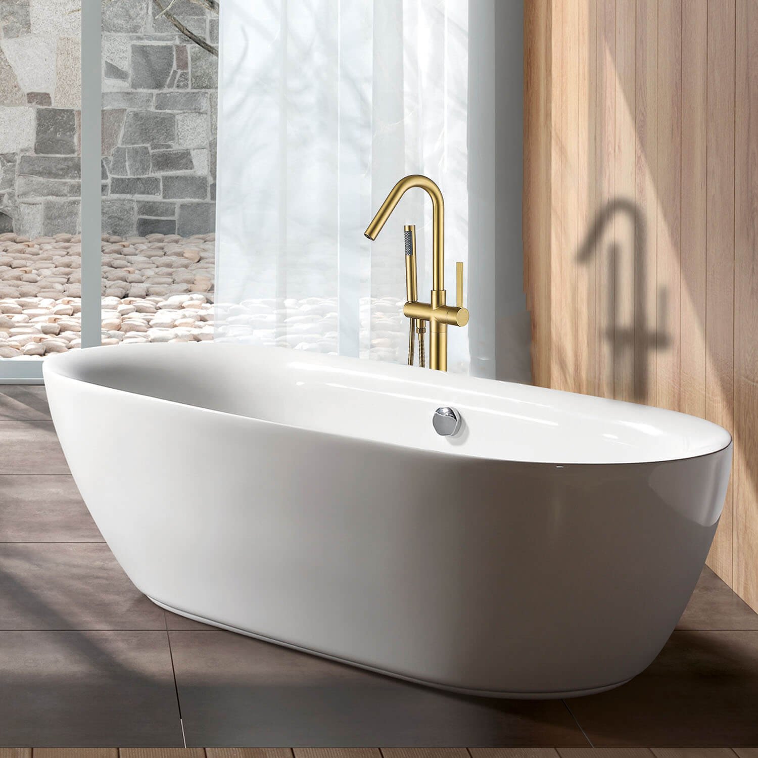 Exclusive Gold Freestanding Bath – view 1