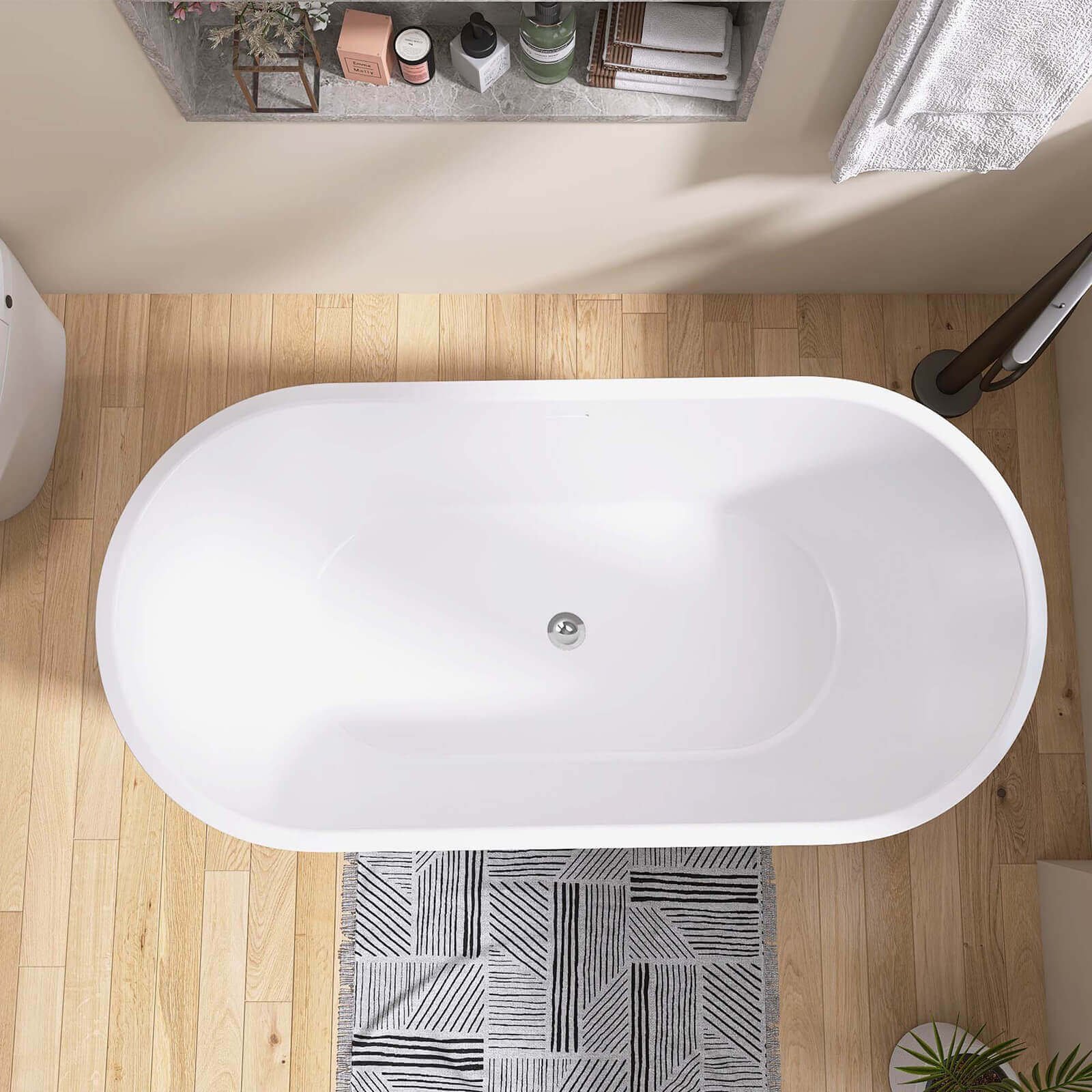 Freestanding Acrylic Bath – view 1