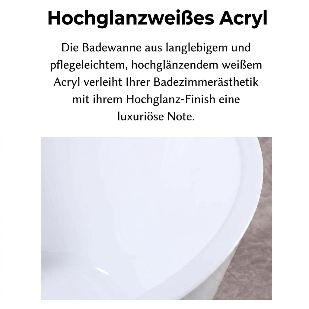 Freestanding Acrylic Bath – view 3