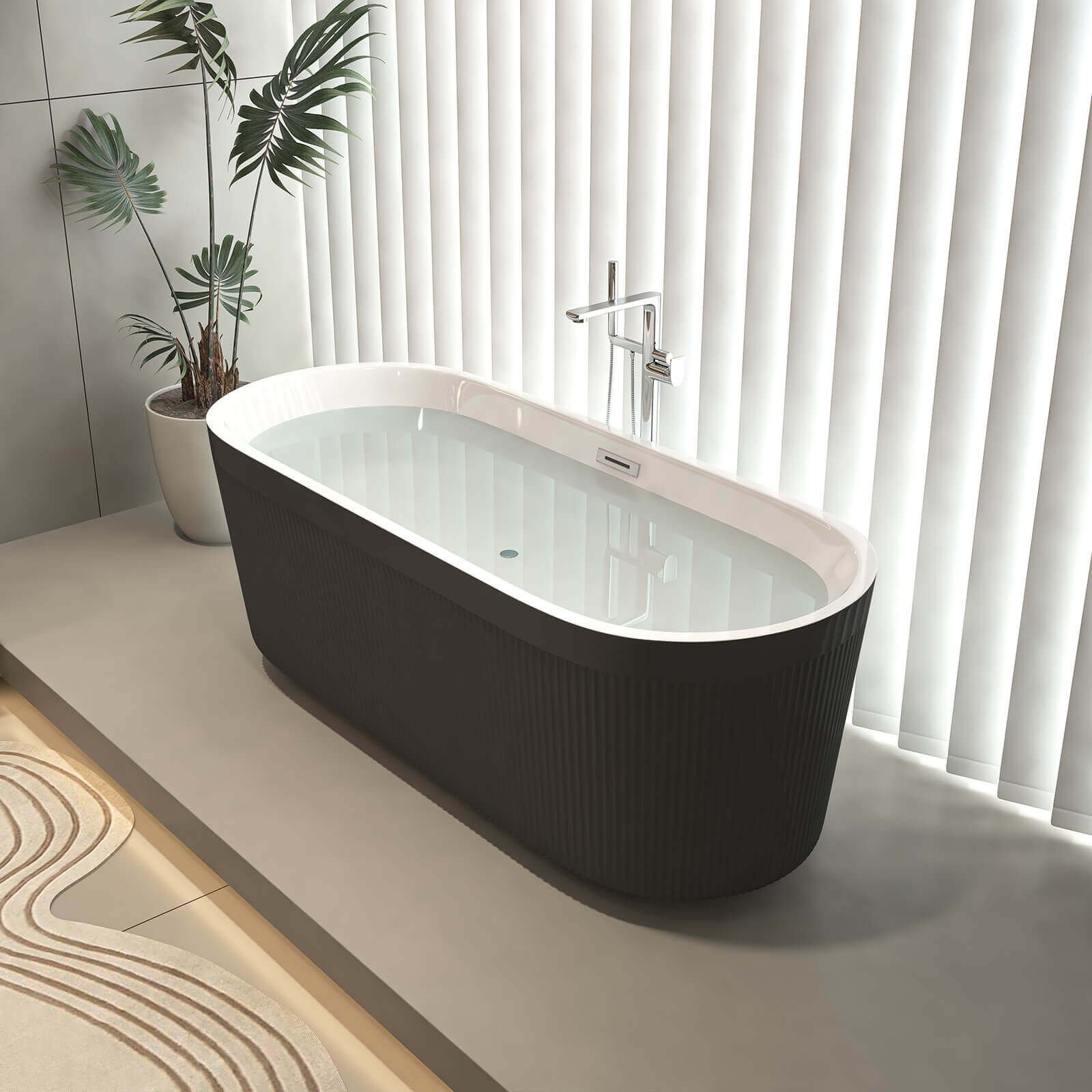 Freestanding Acrylic Bath with – view 2