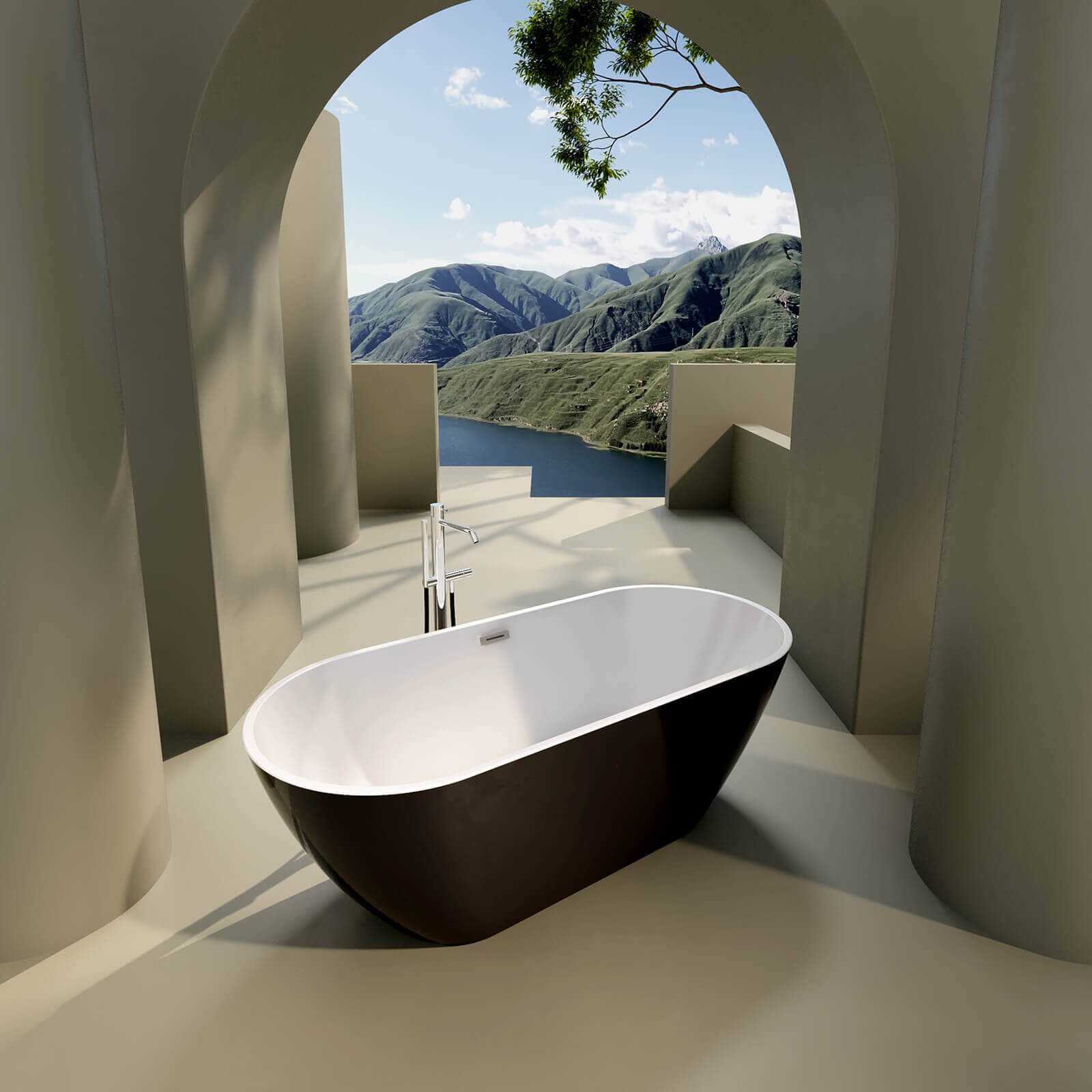 Deep Acrylic Whirlpool Bath – view 2