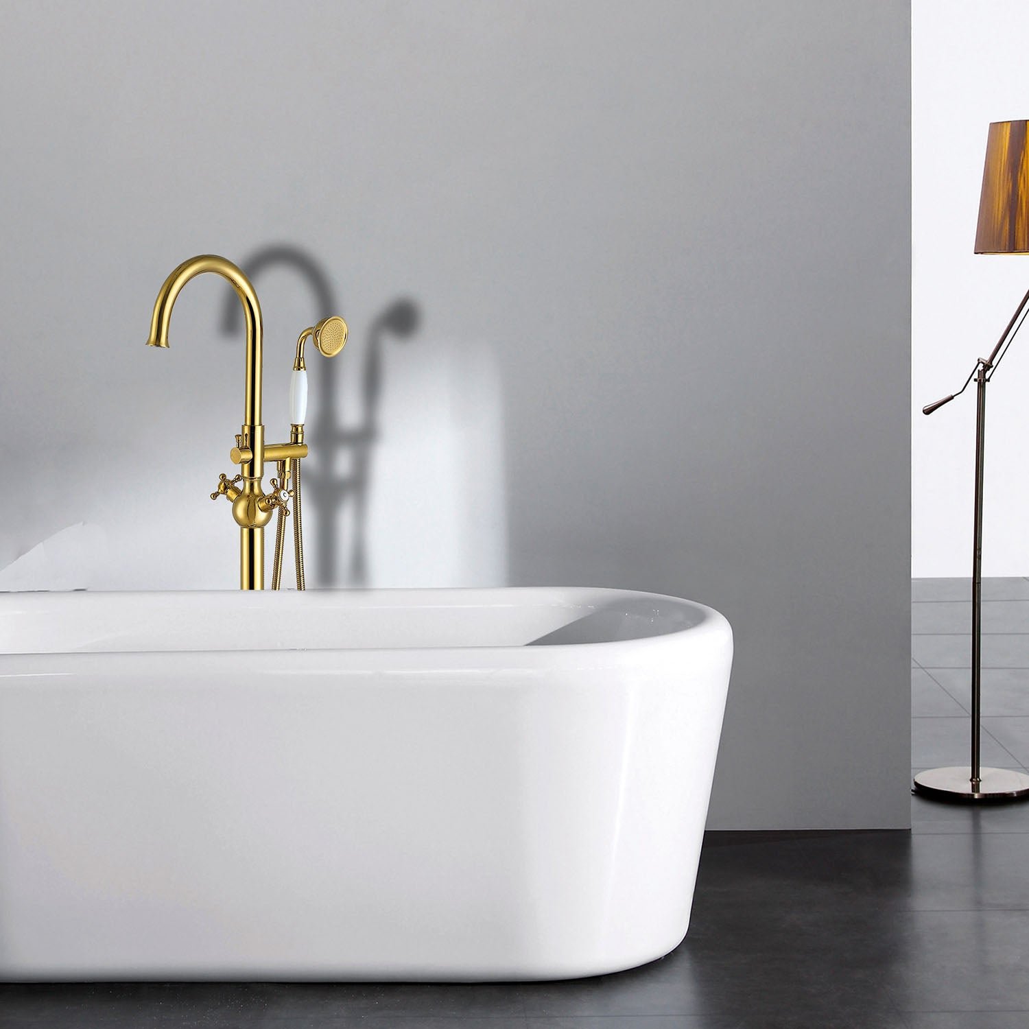 Freestanding Gold Bath Tap – view 2