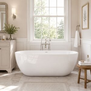 Freistehende Oval-Badewanne 150 cm – Luxuriöses Badeerlebnis