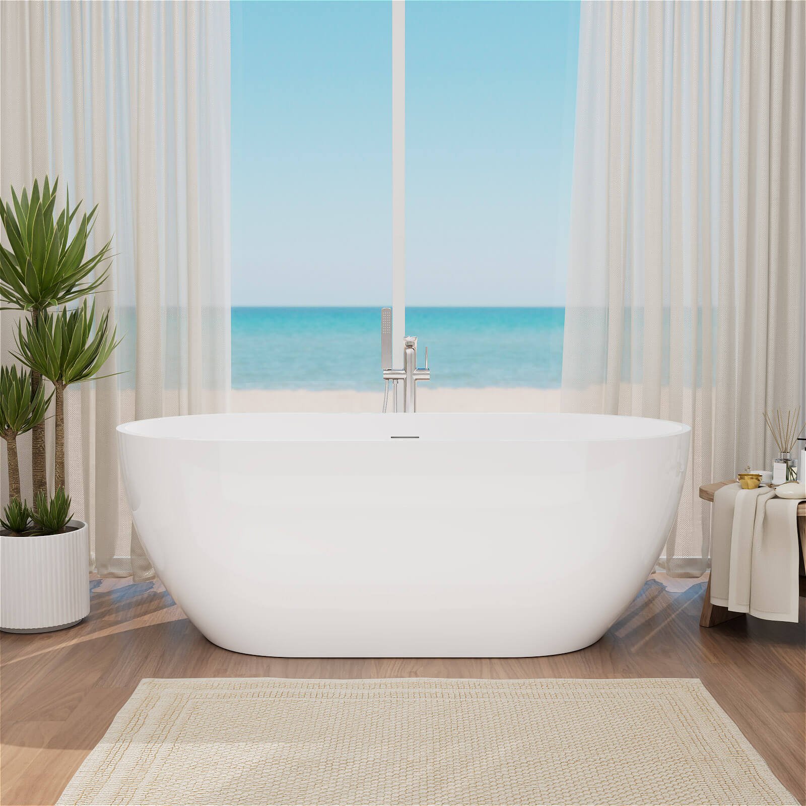 Freestanding Oval Bathtub