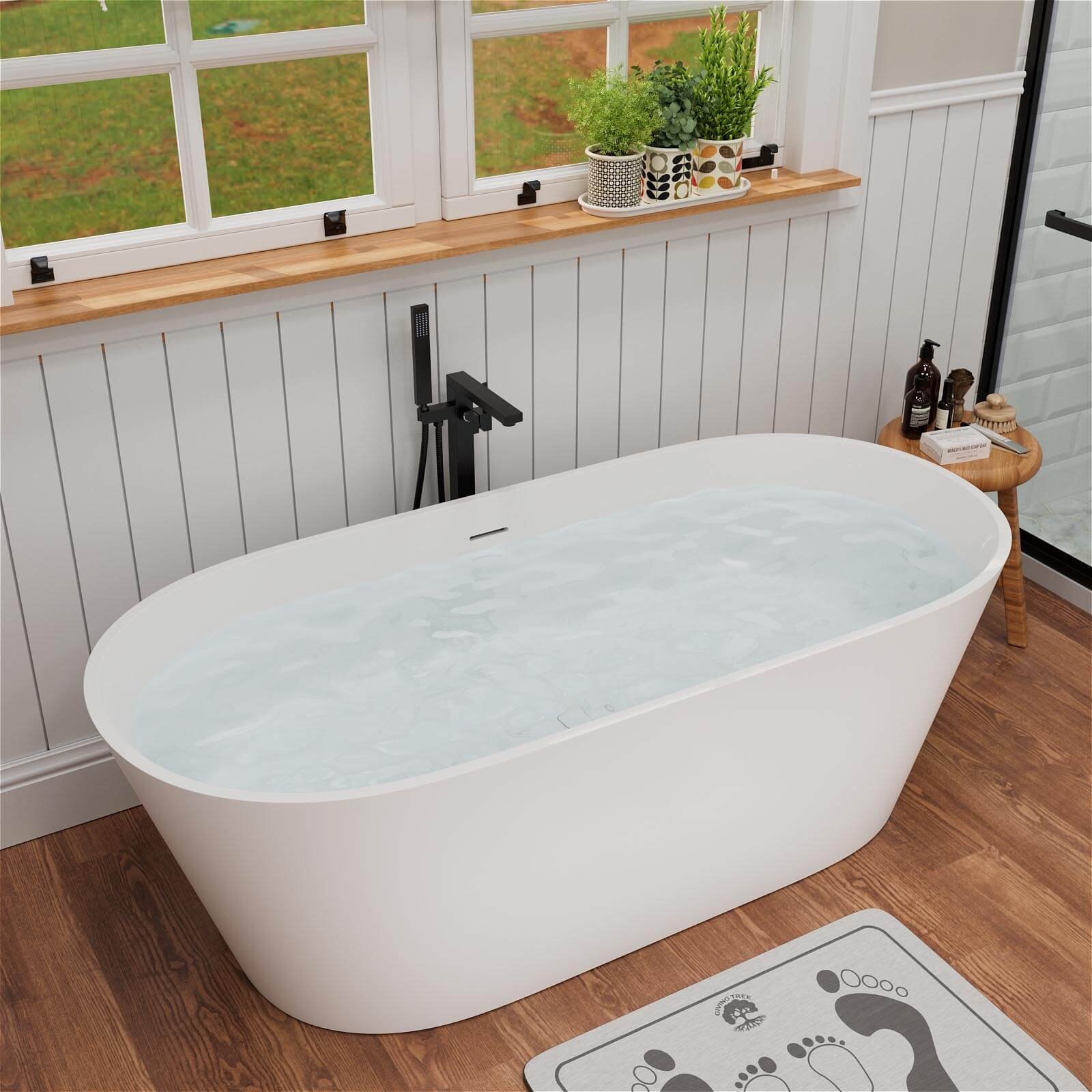 Freestanding Oval Stone Resin – view 1
