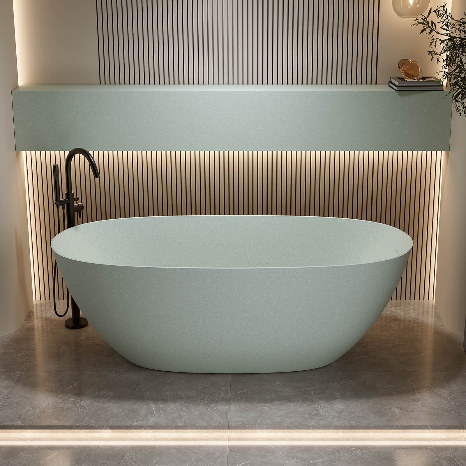 Wellness-Badewanne Oval Türkis – Ergonomisch & Elegant – Bild 3