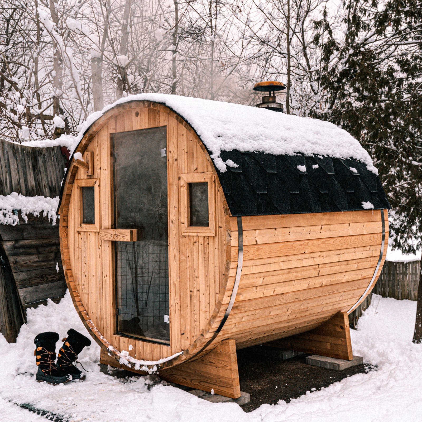 Outdoor Barrel Sauna for – view 2