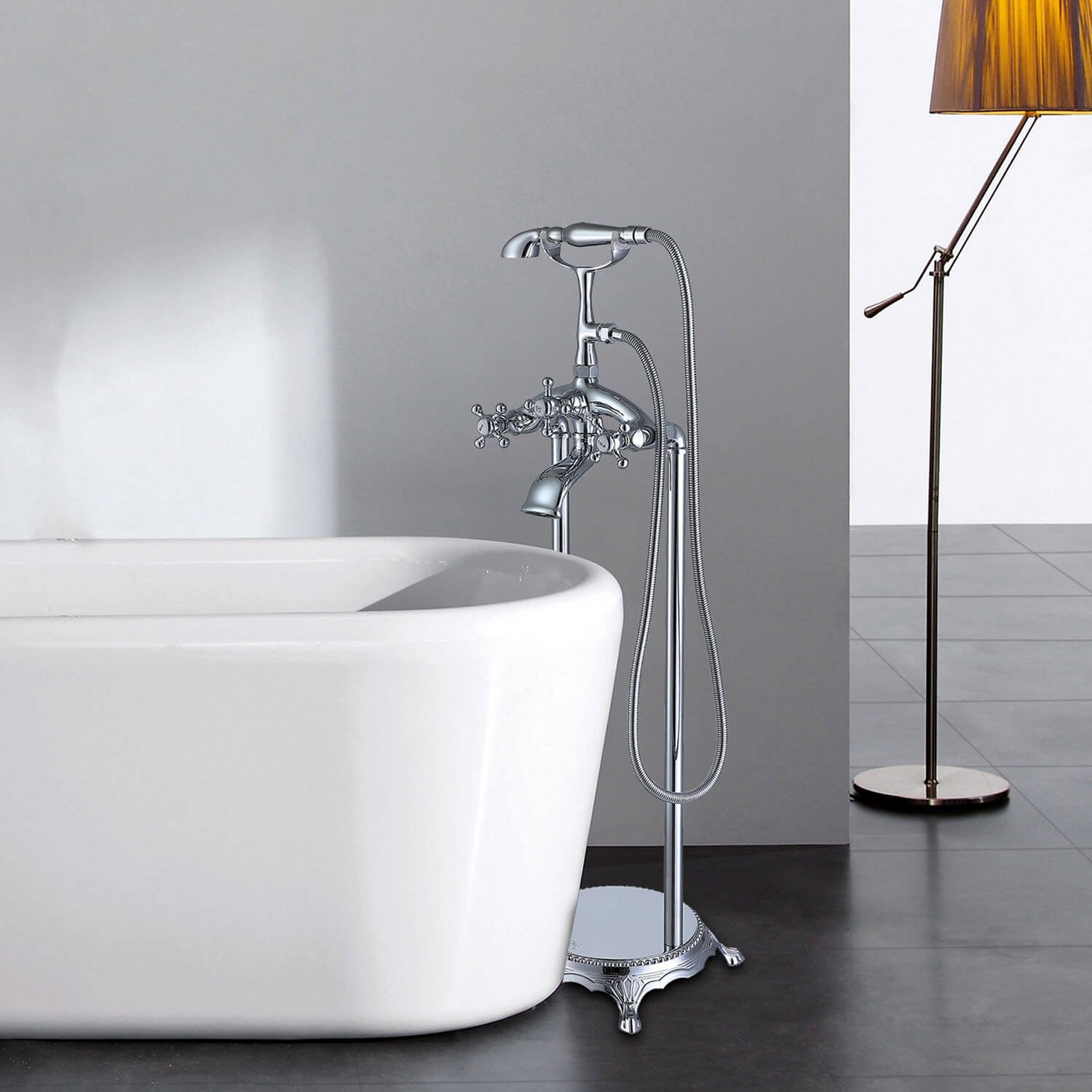 Retro Freestanding Bath Mixer – view 1