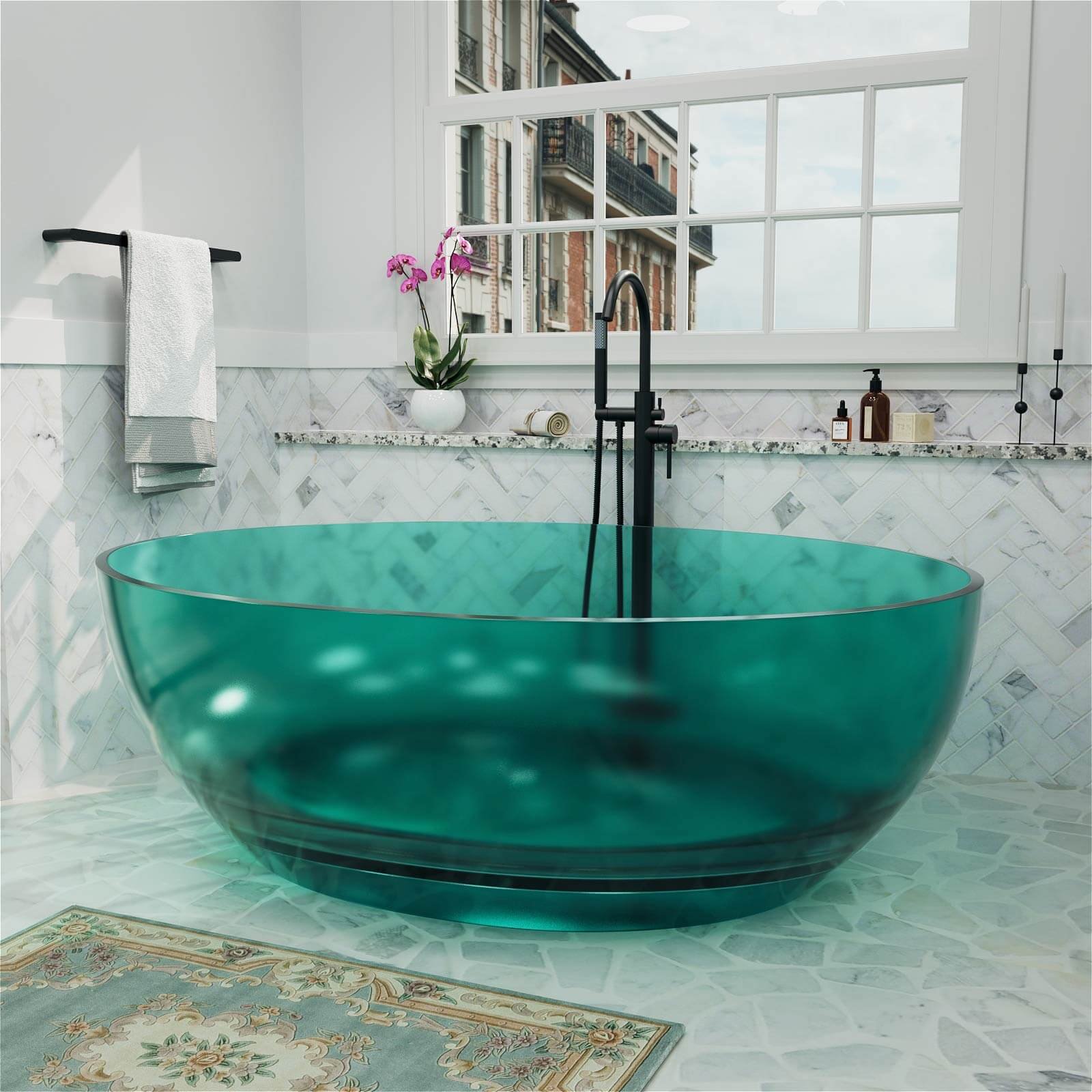 Romantische Transparente Badewanne für Zwei – Bild 4