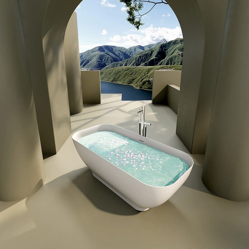 Design Standbadewanne Solido, mattweiß, 160cm – Bild 3