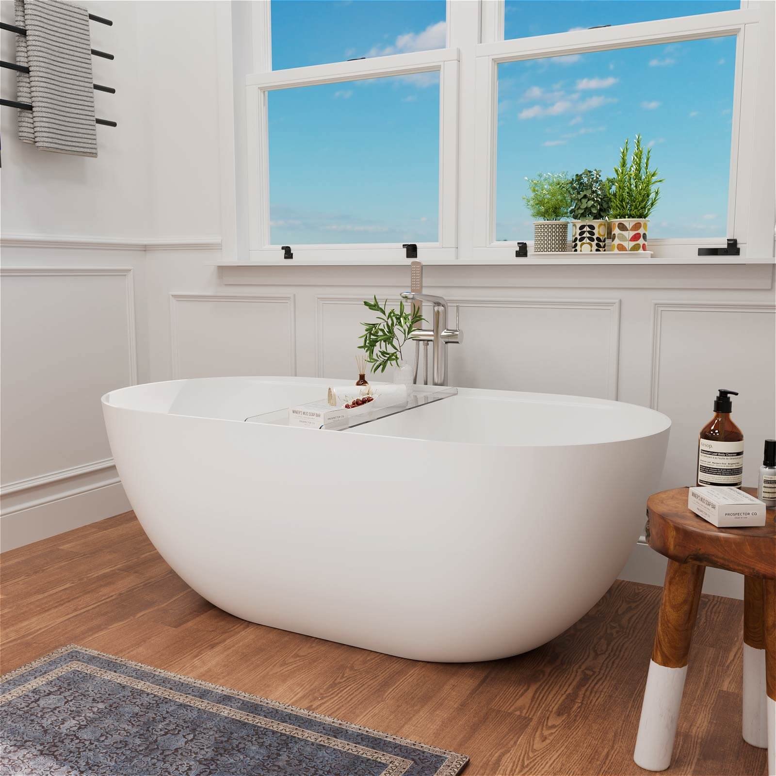 Freestanding Oval Wellness Bathtub – view 1