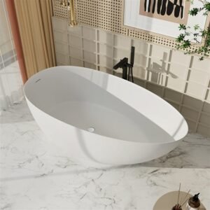 Freestanding "Egg" Stone Resin