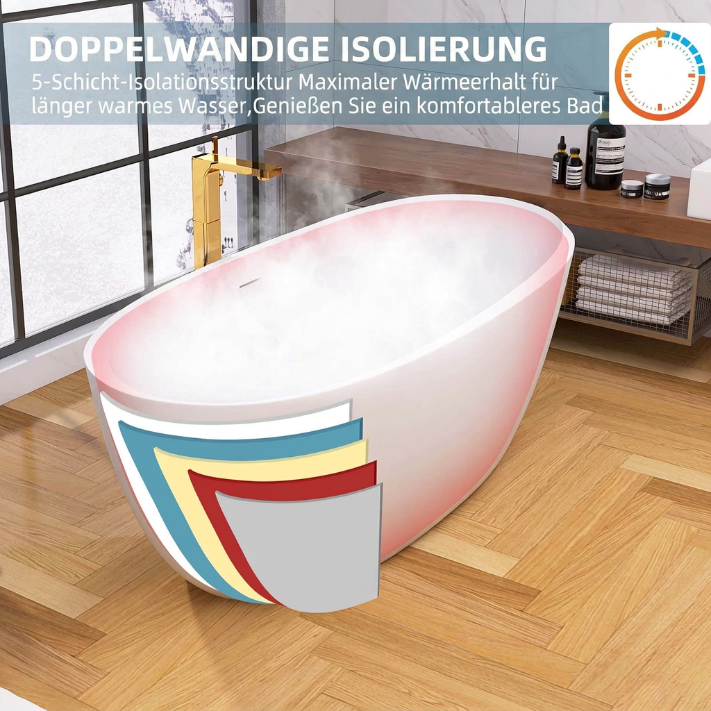 Freestanding Acrylic Bath 170cm – view 4