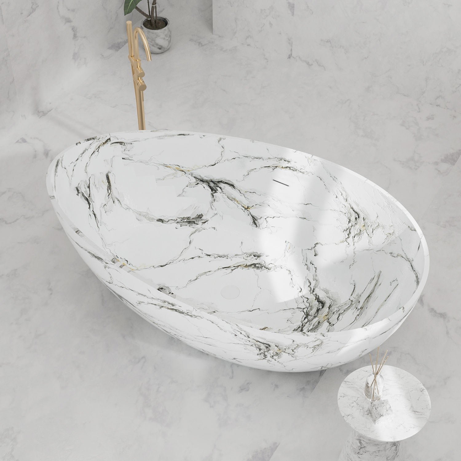 Freestanding Bath "Wellenzauber" in – view 1