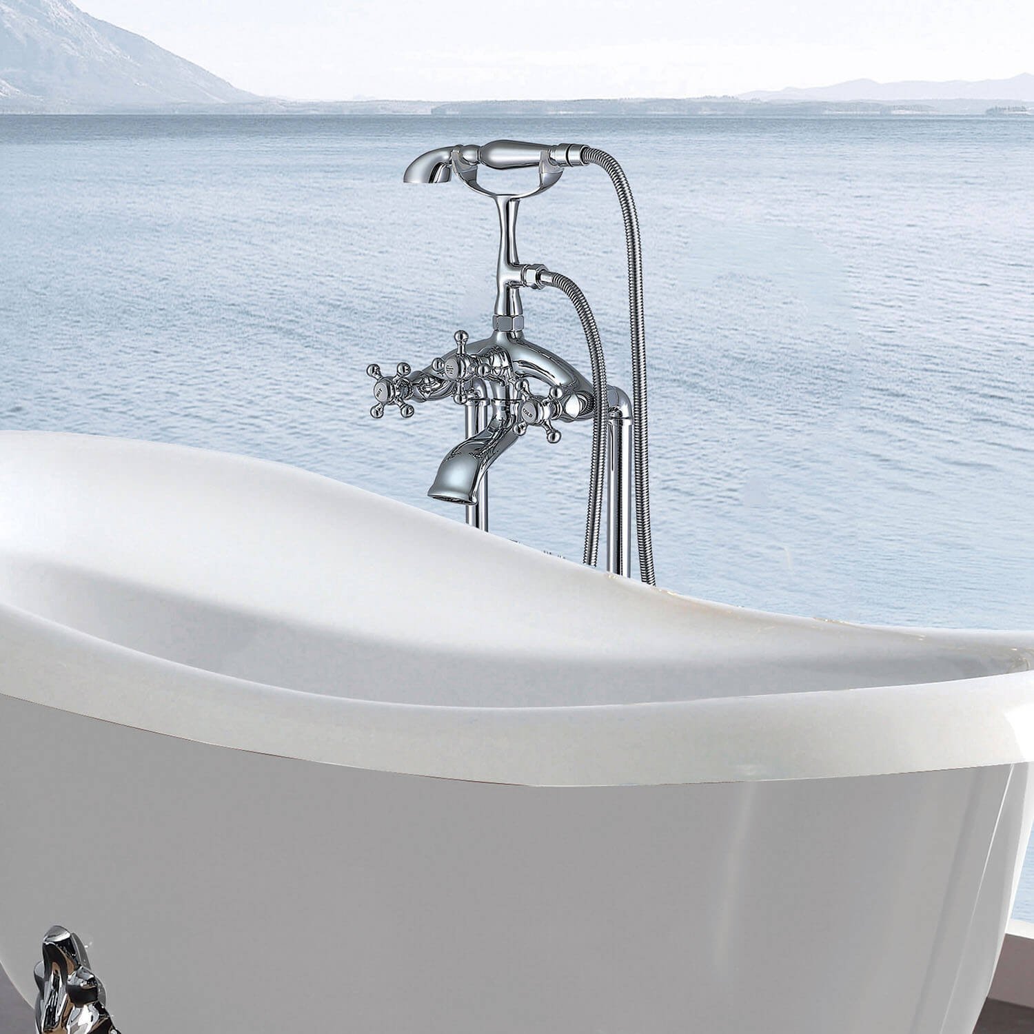 Retro Freestanding Bath Mixer – view 2