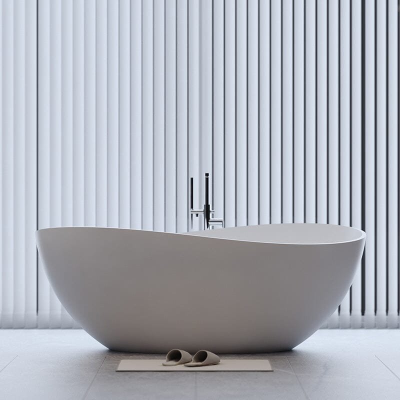 Freistehende Solid Surface Badewanne „Wave“ – 160 cm – Bild 5