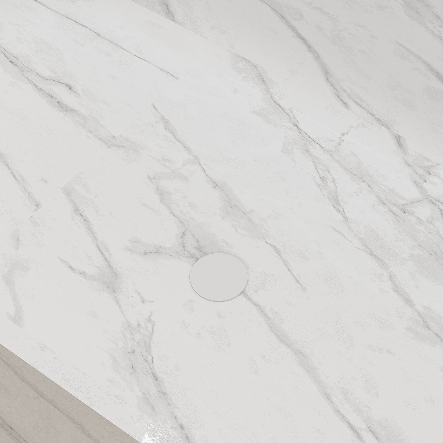 Freistehende Badewanne "Marmor-Traum" Mattweiß Oval – Bild 5