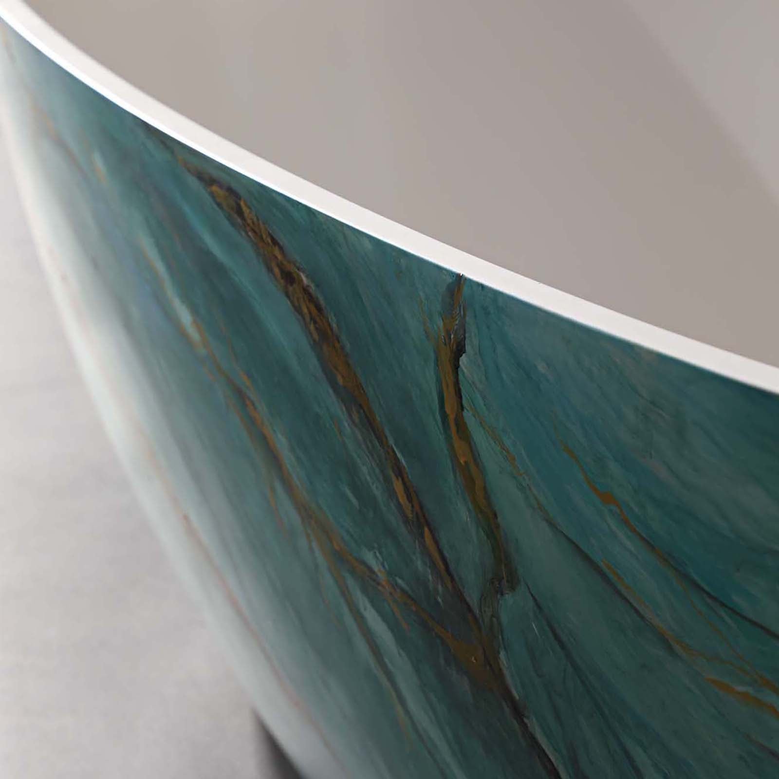 Freistehende Badewanne Grüner Marmor-Look – Luxus & Design – Bild 5